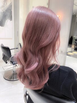 ヘアサロンガリカアオヤマ(hair salon Gallica aoyama) 【田中杏実】大人かわいい透明感艶髪ハイトーンペールピンク