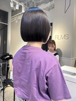フィルムス 新宿(FILMS) 斜めバング/グレージュカラー/デザインカラー/シルキーベージュ