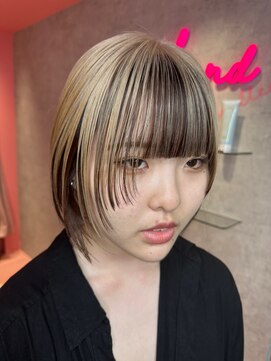 ロンドヴァリー 渋谷店(Lond vallee) インナーカラーボブ！アンブレラカラーベージュ！