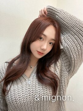 ミニョン(& mignon) 大人可愛い韓国レイヤー×透明感ピンクブラウン