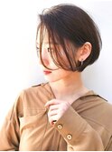 大人可愛い20代30代40代くびれナチュラルレイヤーボブ