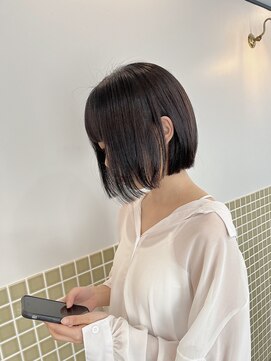ルヴェルヘアー(Revel hair) タッセルボブ × ブラウンベージュ