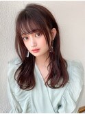 小顔前髪顔周り面長くびれレイヤー20代30代40代