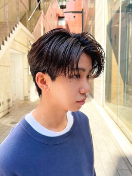 ガーデン 銀座(GARDEN) 艶センターパートニュアンスパーマダークアッシュ韓国マッシュ