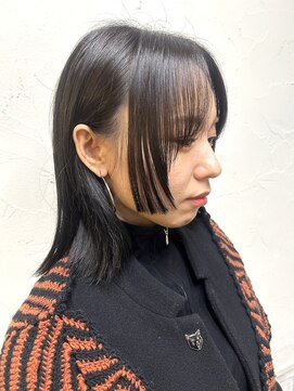 シュリット(schritt) ネオ姫カットミディアムストレートダークグレー渋谷NAMI