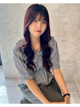 ヘアーアトリエ ラフェル(hair atelier Rafel) ロングヘア/韓国巻き/ワインレッド