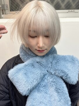 イエナ 渋谷(IENA) ホワイトカラー×ボブ