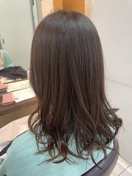 髪質改善/顔周りレイヤーカット/グレージュ[千葉/千葉駅]