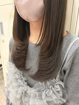 コトナ 越谷店 重めレイヤーカット|ロングレイヤー|グレージュ【越谷】