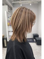 アヴァンス 京橋店(AVANCE) 着物ヘア/ダークアッシュ/ミディアムレイヤーカット/京橋