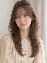 ソレ 森田店(SOLE.)&nbsp;顔まわりカット/レイヤーカット/透明感ミルクティーベージュ