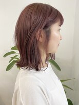 エリマ 調布(elima)&nbsp;ピンクベージュ ボブ 小顔 イルミナカラー 20代 30代