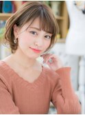 ★オリーブアッシュ抜け感アンニュイ小顔ボブ20代30代40代★7