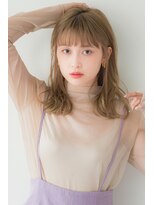 【aRietta 秋山すみれ】韓国風　ベージュ　ガーリー　ウエーブ