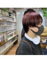 レップ(REP) ショートマッシュウルフ × セクションカラー