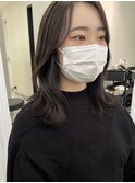くびれ大人ロブ×ナチュラルグレージュ