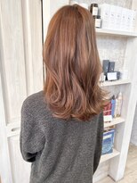 キャアリー(Caary)&nbsp;福山市美容室Caary 滑らかオレンジベージュ 艶カラー