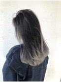 外国人風シルバーグラデーションカラー