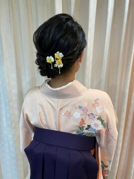 ヘアースタジオエル 卒業式 袴着付け ヘアーセット