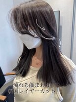 アイヴィー(IVY)&nbsp;小顔に見せる韓国レイヤーカット 流れる顔まわりカット