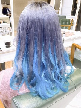 デイズ(days) ブルーシルバー/ネイビーカラー/水色カラー/インナーカラー