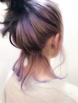グルグル 本八幡店(GULGUL) 前髪パーマ 【ドレスヘア】 セクションカラー×パープル 本八幡