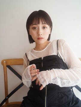 ガーランド (Garland) 切りっぱなしボブ/マロンベージュ/前髪/原宿神宮前