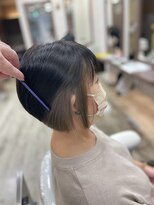 リノショアーズ 元町店(RINOSHORES)&nbsp;20代30代大人かわいい艶感グレージュインナカラーショート