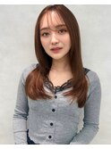 イメチェン/似合わせカット/フルバング/レッドブラウン/幡ヶ谷