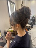 ☆お団子☆ゆるふわ☆ボリューム☆ルーズアップ☆ねじりアレンジ