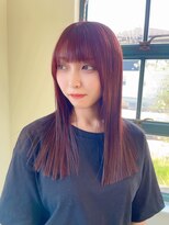 ニュイ 高槻 阪急茨木店(nui)&nbsp;黒髪ボブルフネビージュ小顔ワンレンスペインカール