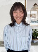 ブリーチ無しダブルカラーオリーブベージュカラーレイヤーカット