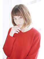 シュシュット(chouchoute) ミニウルフホワイトグレージュデジタルパーマチェリーブラウン75