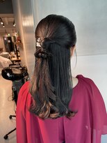 【タイトハーフアップ】結婚式/二次会//銀座/ヘアセット/成人式