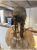 ツイン編みおろし