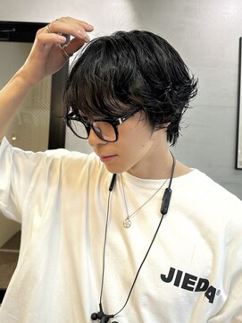 ニール 名古屋 伏見 丸の内(NEELU) [Neelu_take]メンズミディアムナチュラル無造作パーマ