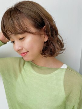 ガーデン 銀座(GARDEN) ボブ パーマ デジタルパーマ ブラウンベージュ 似合わせカット