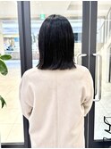 「evri」外ハネボブ　切りっぱなしボブ　ボブ　暗髪カラー