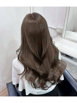 ノー バイ イオエ 西梅田(no. by ioe) ブリーチなしカラー/髪質改善/ミルクティーベージュ/小顔へア