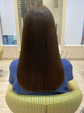 ビスイル 秋葉原店(Vis ill) 髪質改善グレージュブラウンレイヤー小顔ロング切りっぱなし