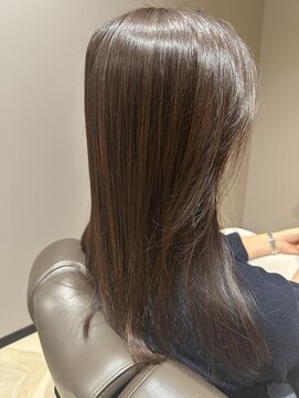 クラッシー(CLASSY) 白髪ぼかしカラーオレンジブラウンツヤツヤロングヘア