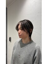 リエート 四条河原町(Lieto)&nbsp;髪質改善ショートウルフハイライトグレージュカラー１０代２０代