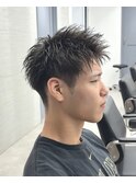 アップバングショート　刈り上げ　短髪　鹿児島メンズメンズ