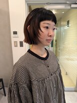 アンフェインド02(UNFEIGNED 02)&nbsp;着物ヘア/大人ガーリー/ダークアッシュ/似合わせカット/伏見