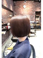 オーガニック アトリエ 大宮(organic+atelier)&nbsp;40代50代似合わせ◎切りっぱなしボブ×ひし形シルエット