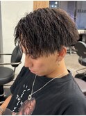 メンズパーマ/ツイストスパイラル/サーフカール/men's/眉毛