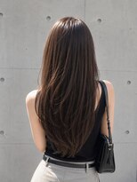 アフィーロ(ACHFILO) 前髪エクステ20代30代韓国人風セミロング 艶感モカベージュ