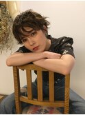 無造作ショート×ラフパーマ