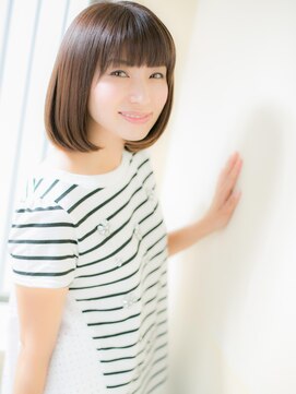 モッズ ヘア 福岡姪浜店(mod's hair) *mod's姪浜*…厚めバングの前下がりワンカールクラシカルボブd