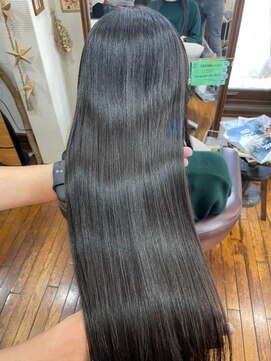 美容室 メザミー MESAMIES 毛先までうる艶感♪ケラチン補修☆艶髪ブラック美髪ロング